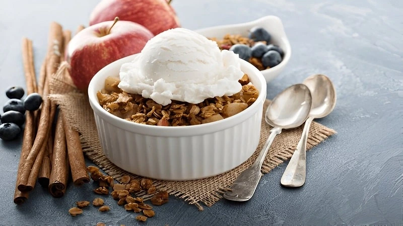 How to prepare apple crisp with oatmeal at home