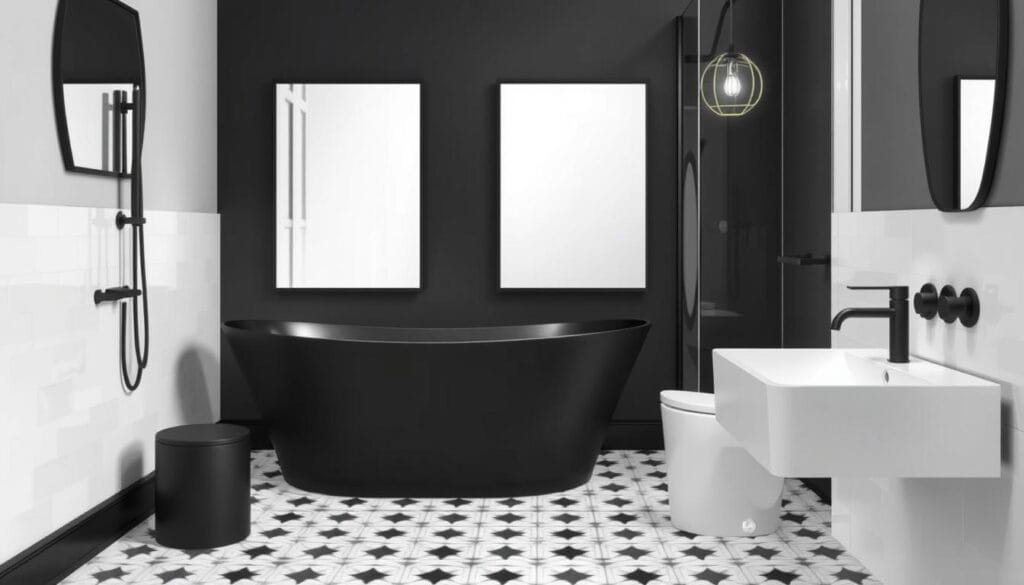56 Stylish Black and White Bathroom Decor Ideas to Try Today